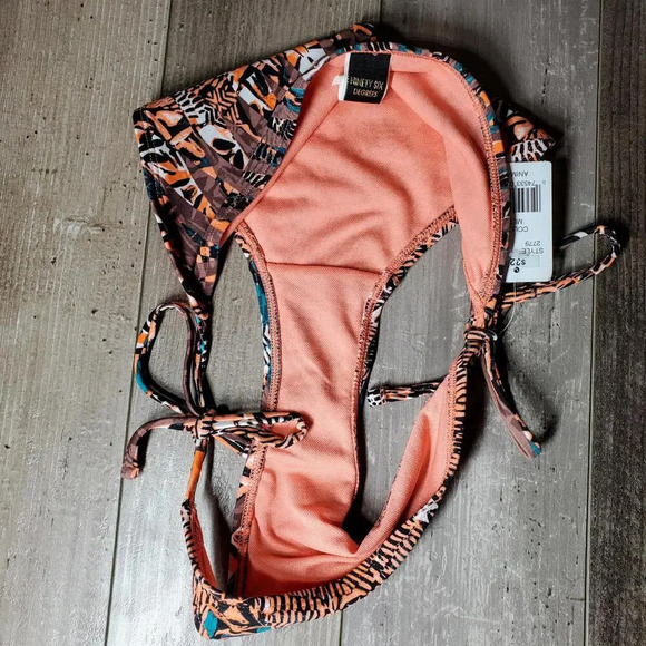 NWT Ninety Six Degrees Multi Color Animal Print Swim Bottoms Bikini Bottoms Sz M - Picture 10 of 11